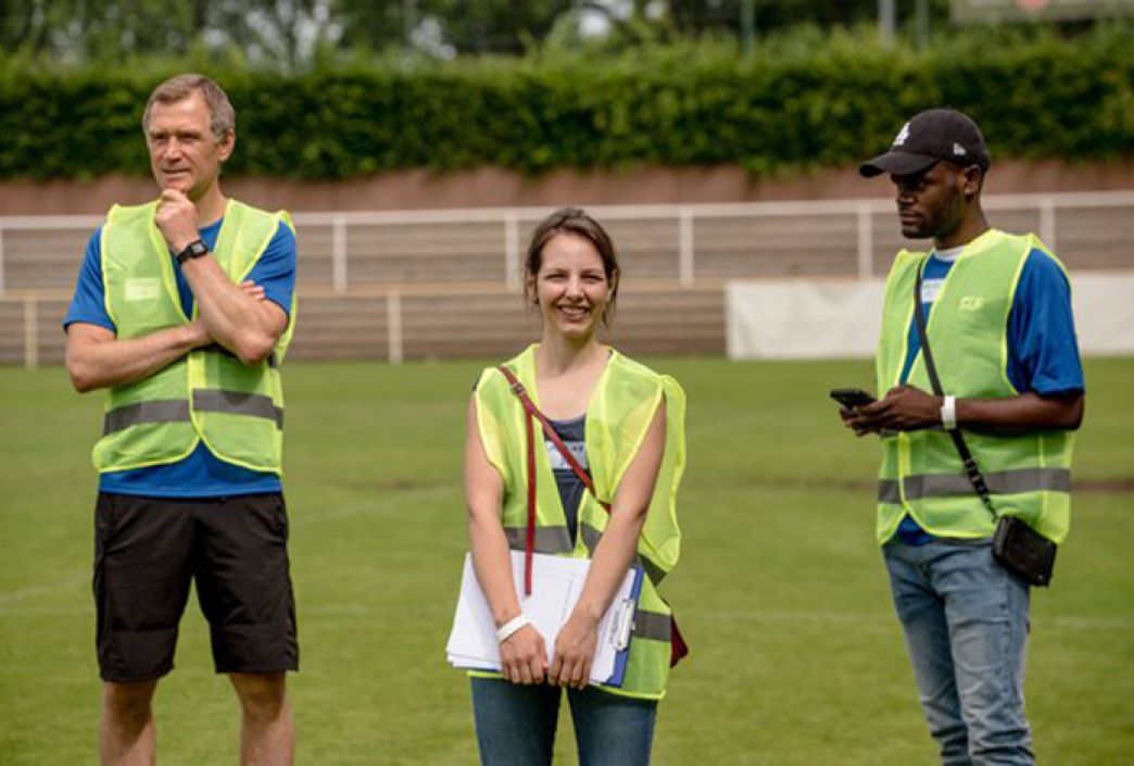 Drei Helfer:innen von Social Inclusion Berlin